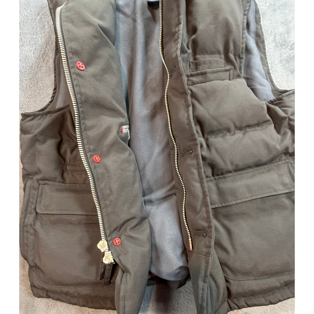 Daniel Cremieux Collection Mens Down Puffer Vest Black Quilted Full Zip Button M - Picture 13 of 13